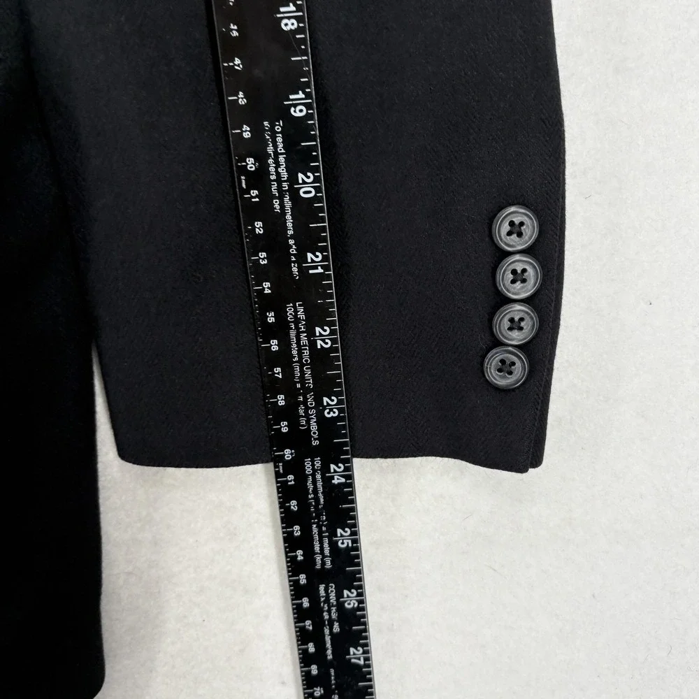 Loro Piana Nordstrom Blazer Mens 42S Black 100% Camelhair Sport Coat USA Career